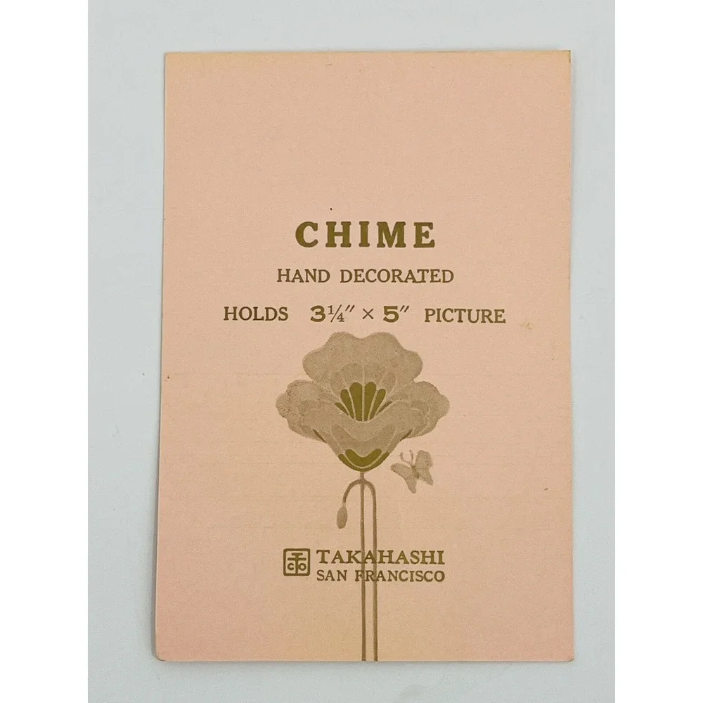Vintage Takahashi San Francisco Floral Ceramic Picture Frame Flowers Japan